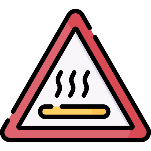 Hot surface traffic sign symbols danger icon