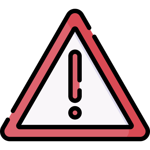 Warning limitation warning attention icon