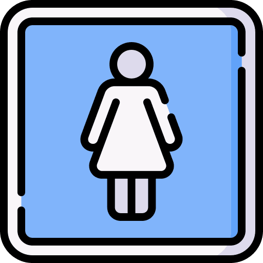 Woman toilet lavatory sign icon