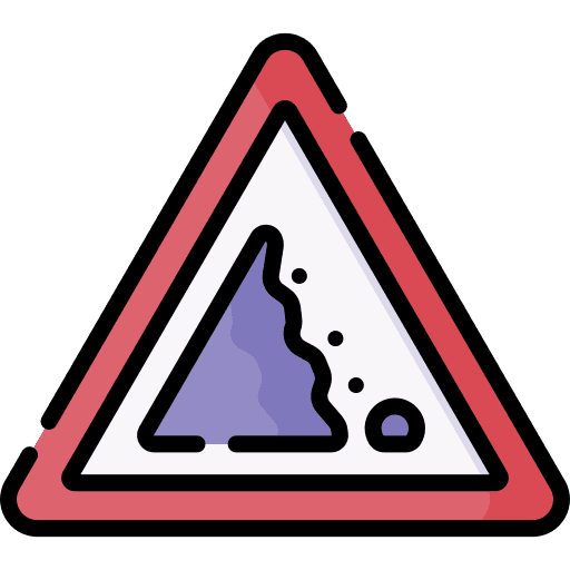 Landslide triangle triangular landslide icon