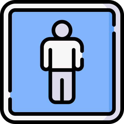 Man sign people bathroom icon