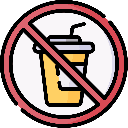 No drinking signaling no drinks prohibition icon