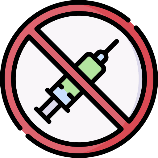 No drugs no drugs forbidden injection icon