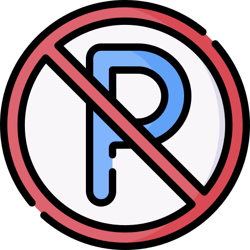 No parking not allowed no parking signaling icon