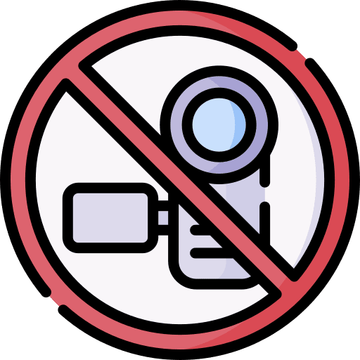 No video electronics no recording forbidden icon