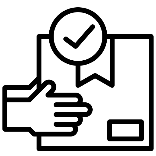 Correct delivery goods done icon