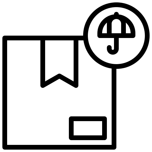 Box umbrella keep dry box icon