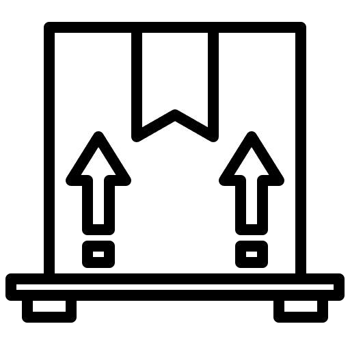 Boxes cardboard packaging this side up icon