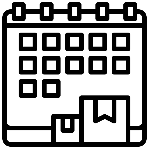 Calendar delivery calendar time and date icon