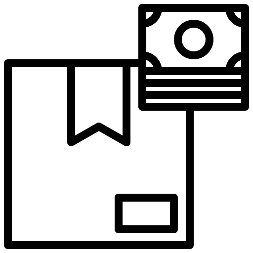 Cash cash delivery bill icon