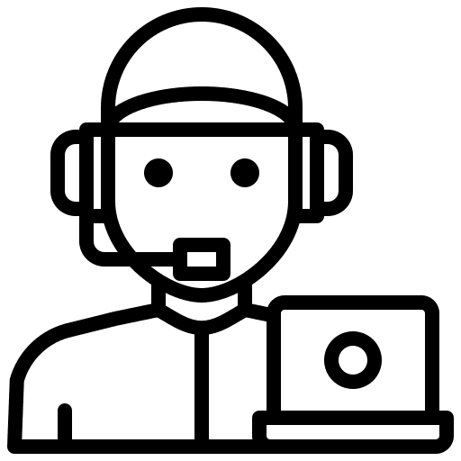 Support telemarketer call professions and jobs icon