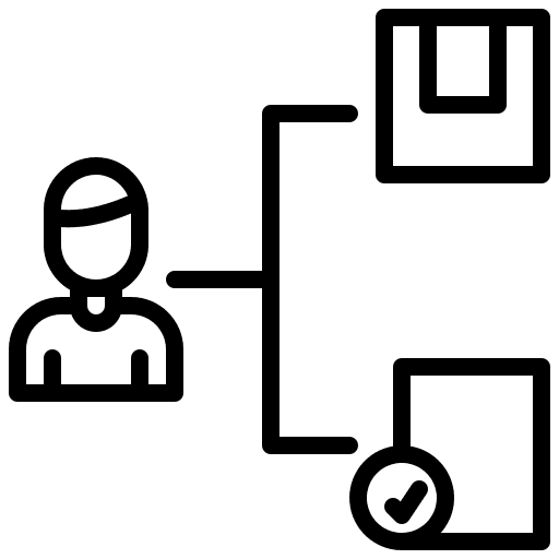 Value chain delivery manufacturer factory icon