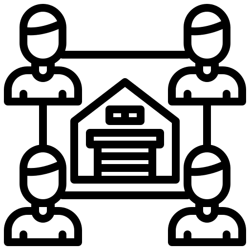 Warehouse shipment warehouse shipping and delivery icon