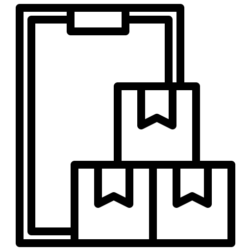Clipboard list package files and folders icon