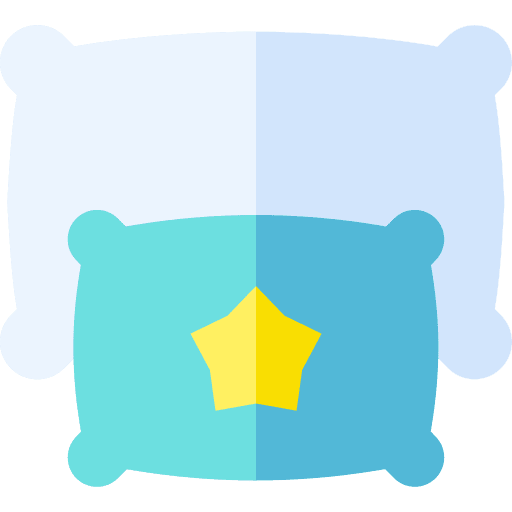 Pillows kid and baby pillows comfortable icon