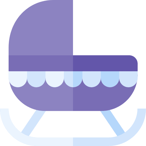 Cradle furnitures kid and baby cradle icon