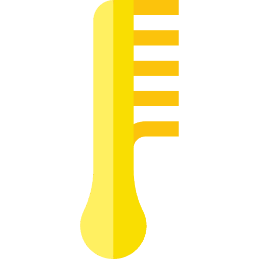 Hair comb kid and baby hair comb icon