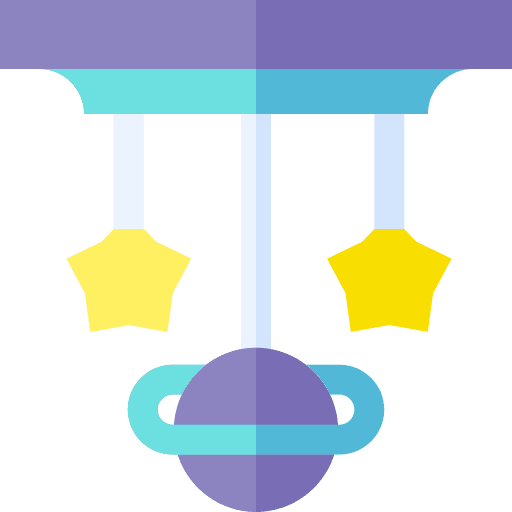 Mobile children cradle sleep icon