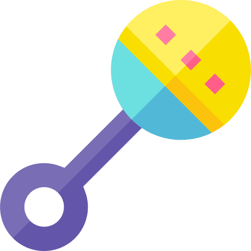Rattle kid and baby childhood jingle icon