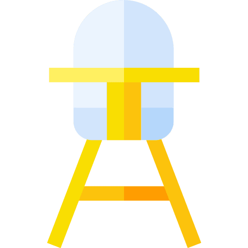 Baby chair antique kid and baby children icon
