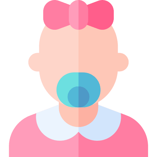 Baby girl girl face baby icon