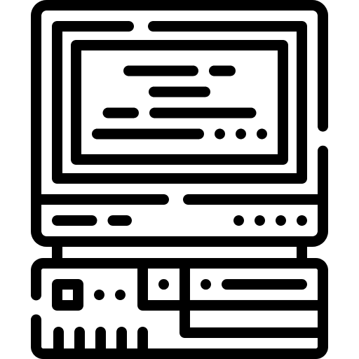 Computer vintage computer monitor old icon