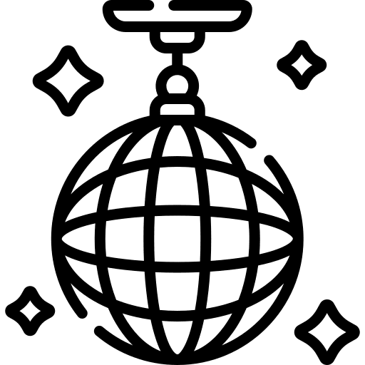 Disco ball retro disco ball mirror ball icon