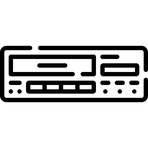 Vcr retro cassette technology icon