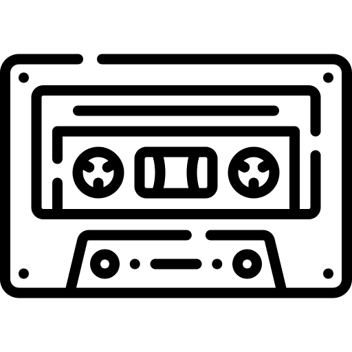 Cassette retro device technology icon