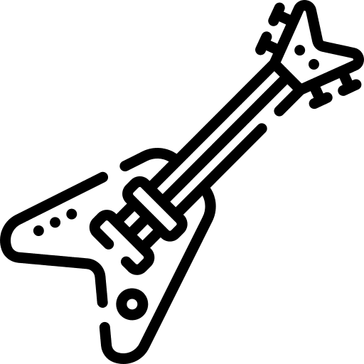 Electric guitar instrument electric guitar music and multimedia icon