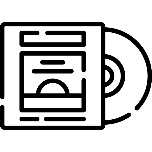 Lp disc music vinyl record cd icon