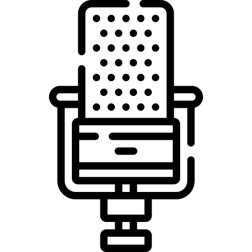 Microphone electronics technology vintage icon