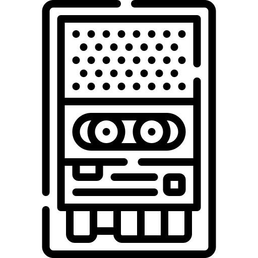 Cassette tape vintage retro record icon