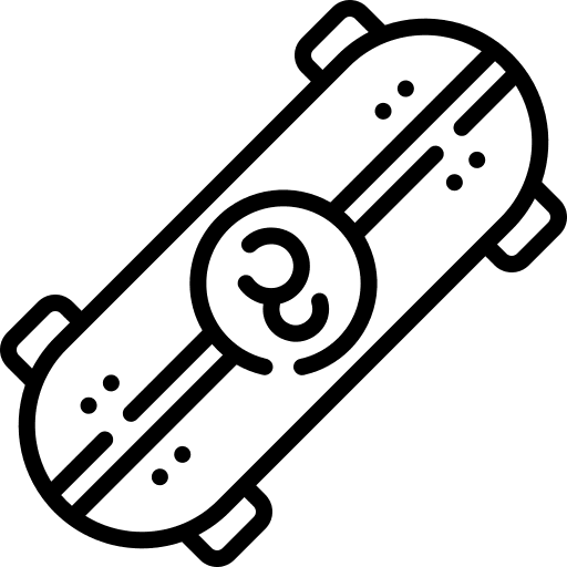 Skateboard leisure multisports transportation icon