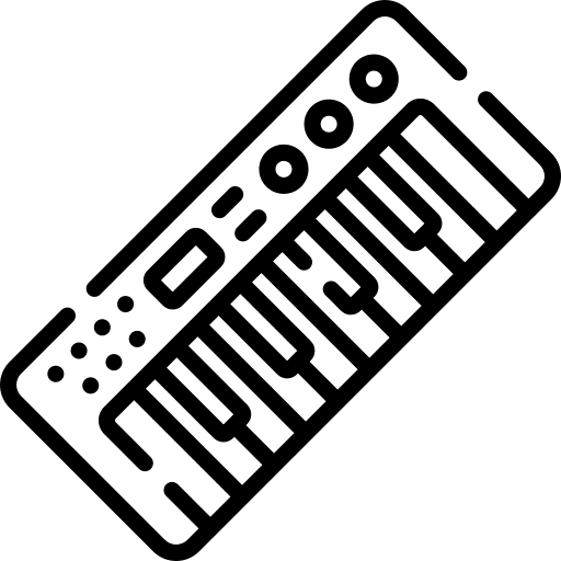 Synthesizer keyboard instrument electric keyboard icon