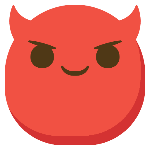 Evil devil face emoji icon