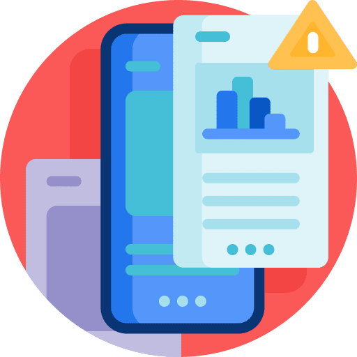 Mobile app statistic electronics bar chart icon