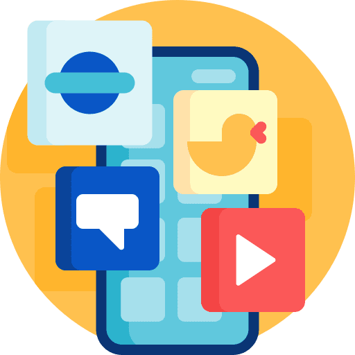 Social media marketing instagram mobile icon