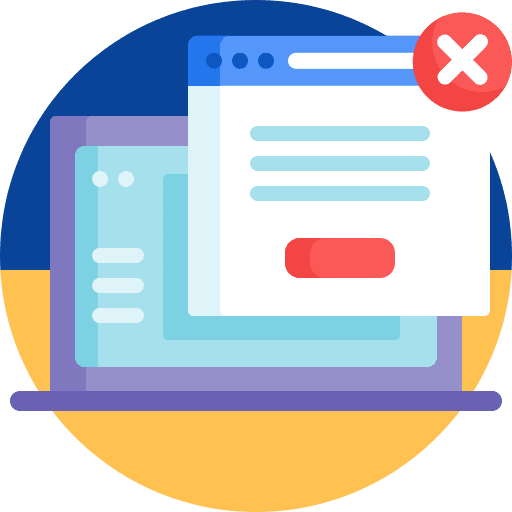 Laptop laptop fake news pop up icon