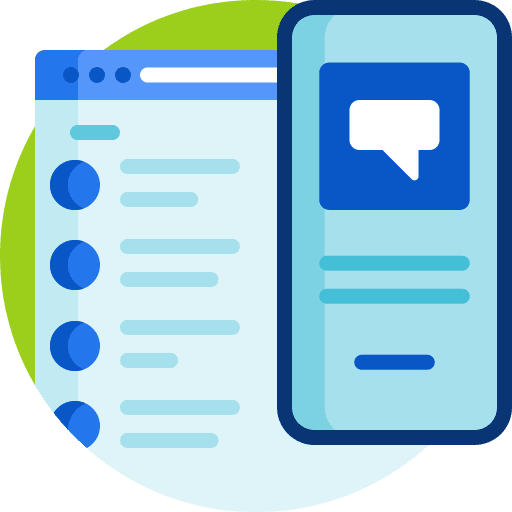 Messenger application phone communications icon