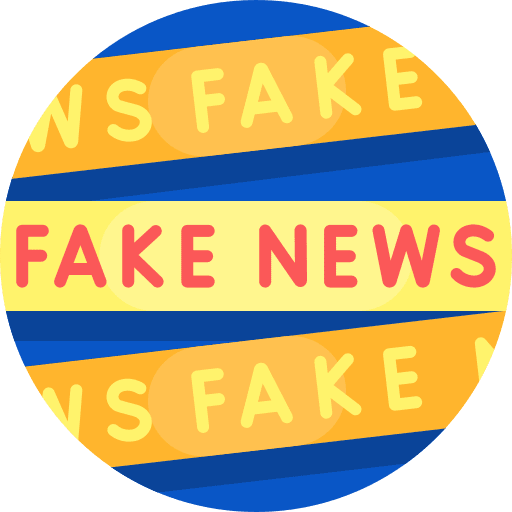 Barrier tape barrier fake news icon