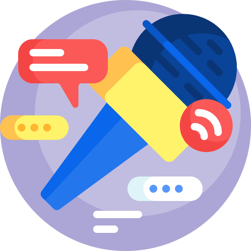 Microphone microphone message testimonial icon