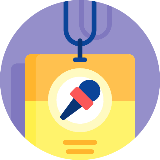 Press pass press card badge icon