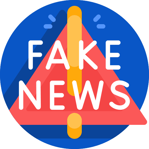 Warning notice fake news error icon