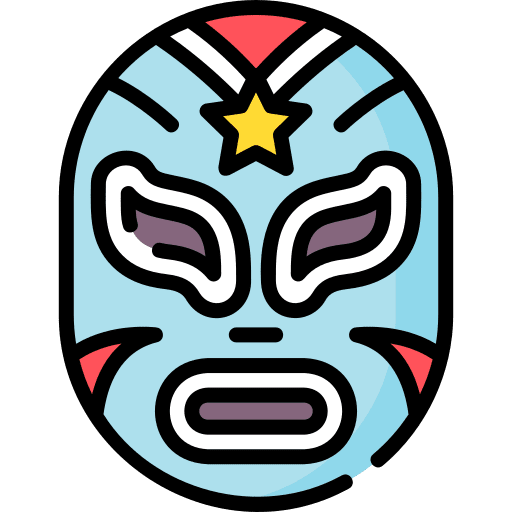 Wrestling sports and competition fight mask icon