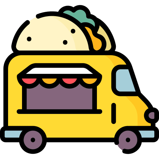 Food truck transport transportation taco icon