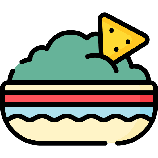 Guacamole gastronomy snack nachos icon