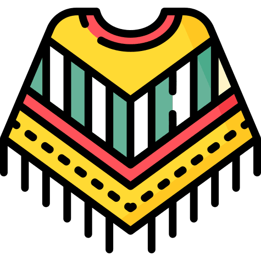 Poncho cultures mexican traditional icon