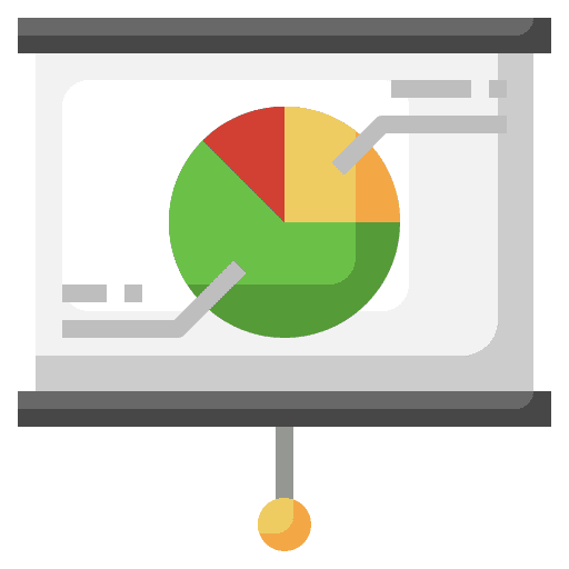 Analytics pie chart analytics business and finance icon