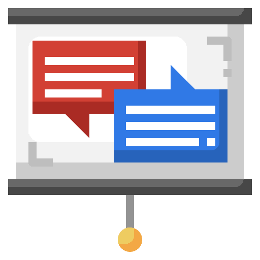 Chat communications statistics data analytics icon